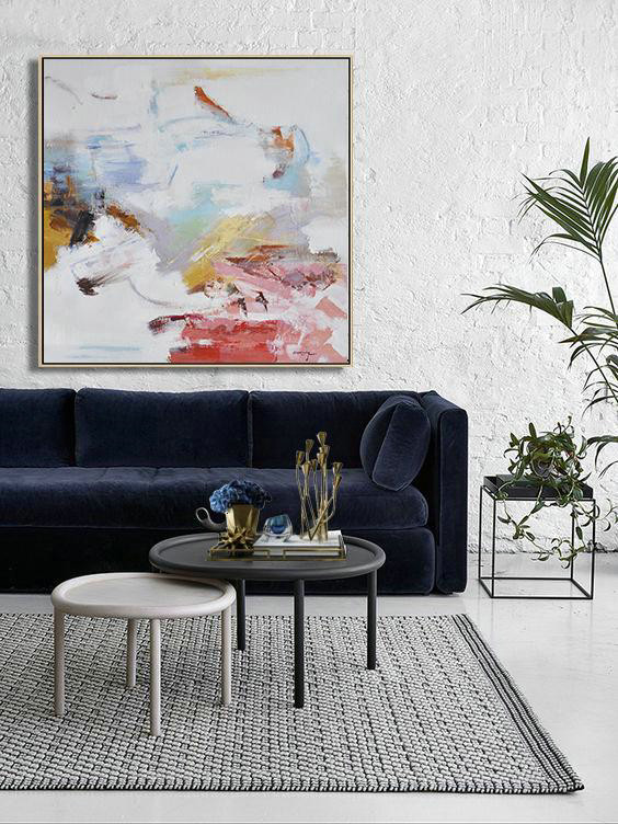Original Artwork Extra Large Abstract Painting,Oversized Contemporary Oil Painting,Huge Abstract Canvas Art,White,Red,Blue,Yellow.etc